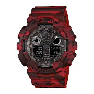 Reloj G-SHOCK GA-100CM-4A Resina Hombre Rojo/Camuflado