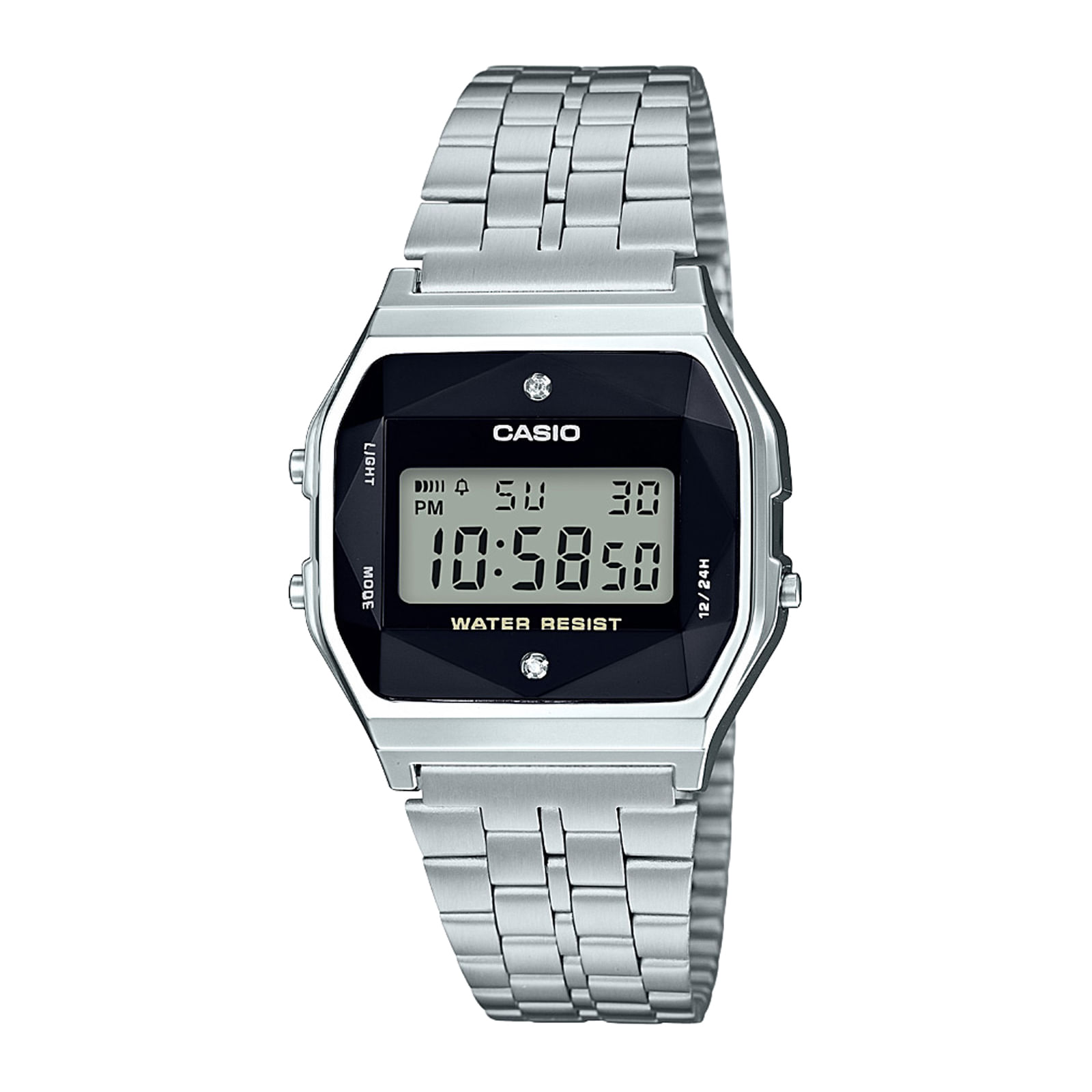 Reloj CASIO A159WAD-1D Resina Unisex Plateado