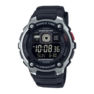 Reloj CASIO AE-2000W-1B Resina/Acero Juvenil Plateado