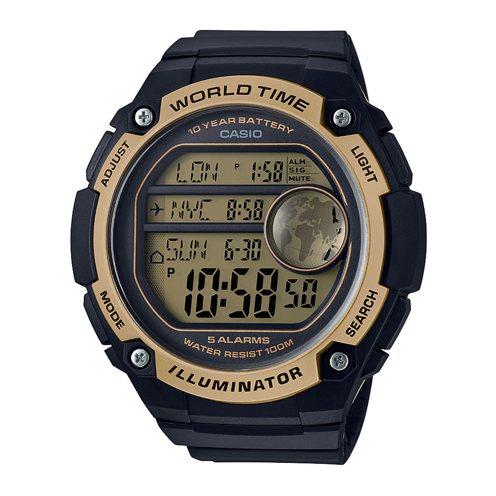 Reloj CASIO AE-3000W-9A Resina Juvenil Negro