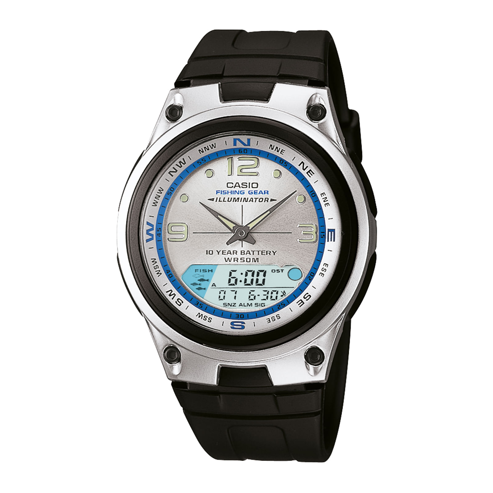 Reloj CASIO AW-82-7A Resina Hombre Plateado