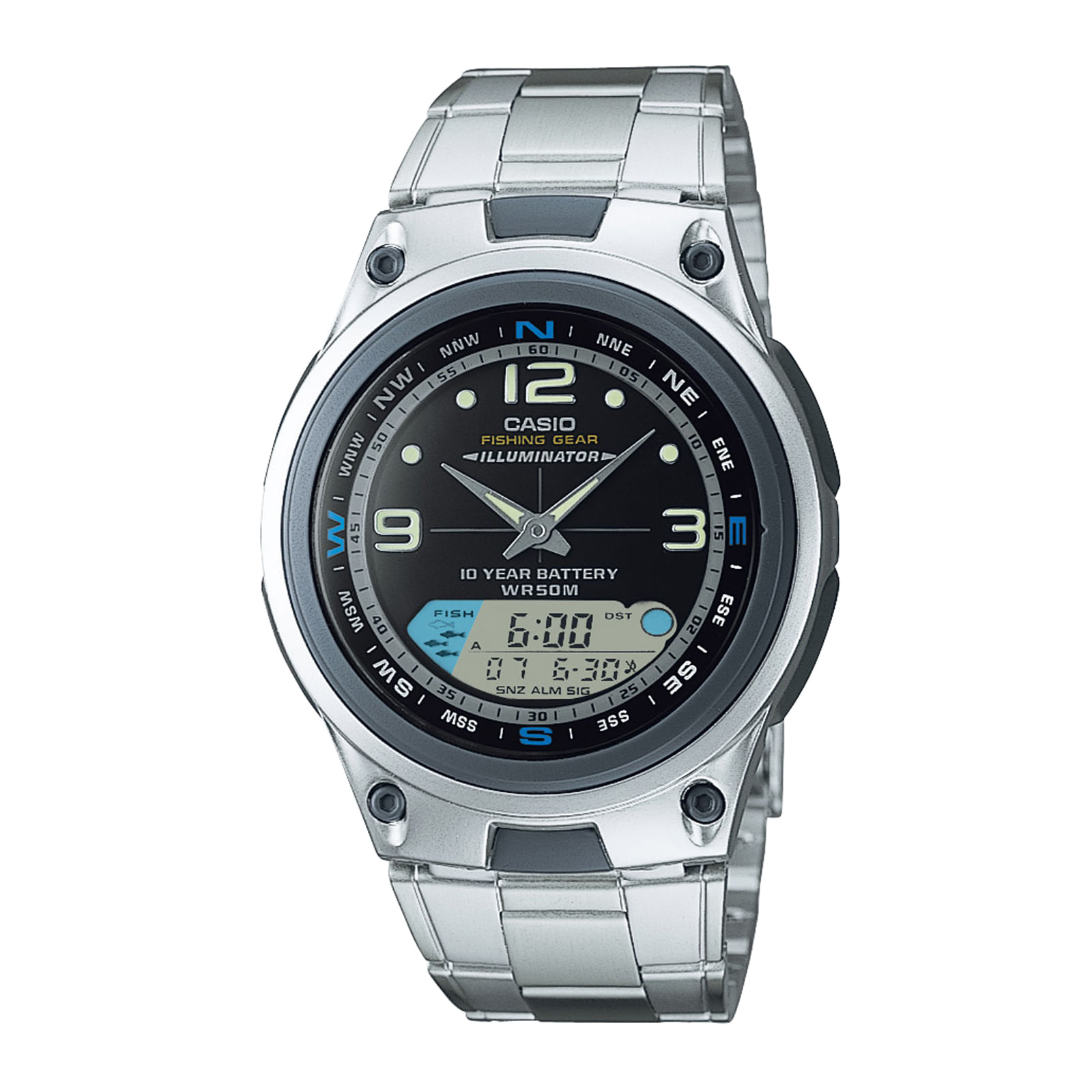 Reloj CASIO AW-82D-1A Resina Hombre Plateado