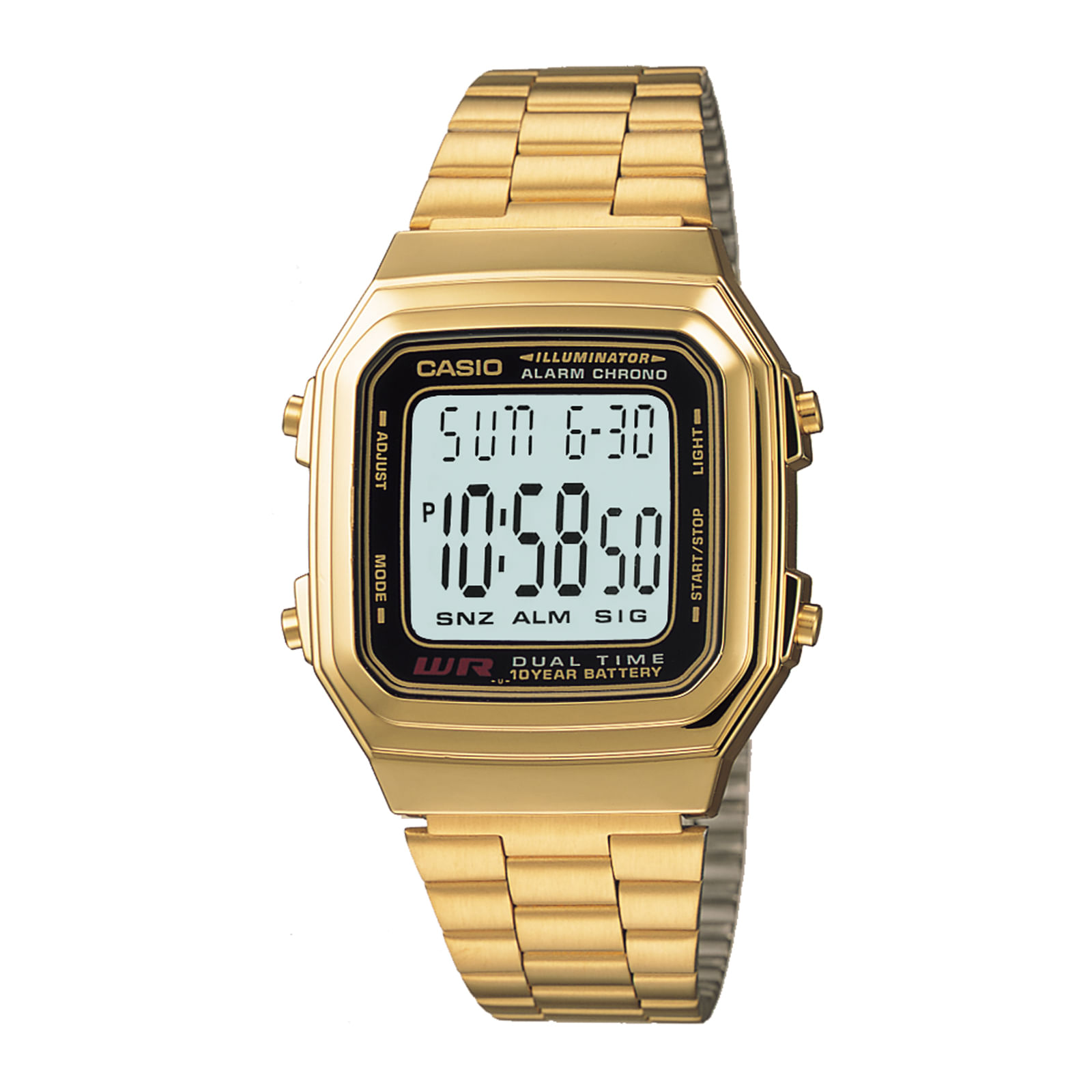 Reloj CASIO A178WGA-1A Resina Unisex Dorado
