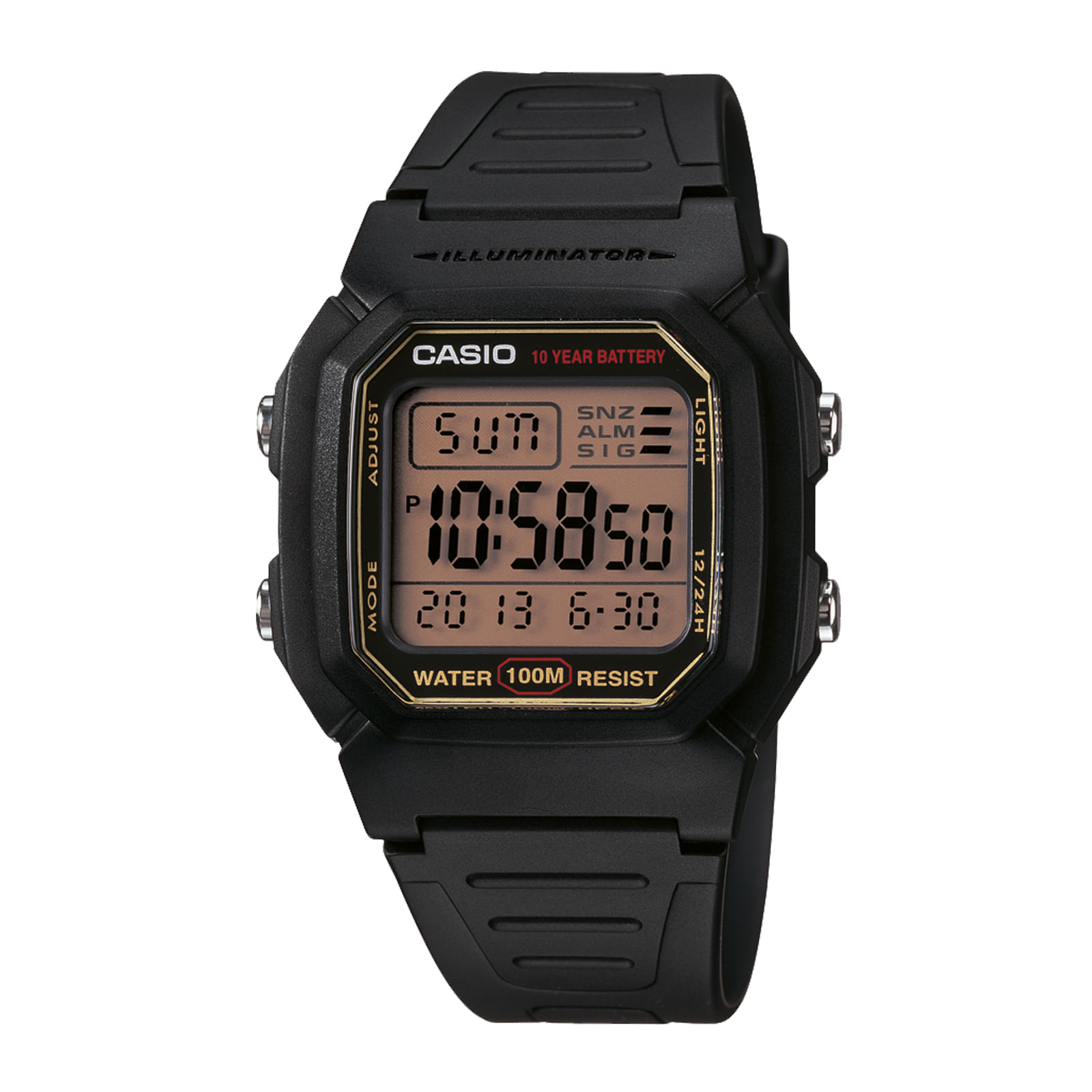 Reloj CASIO W-800HG-9A Resina Juvenil Negro