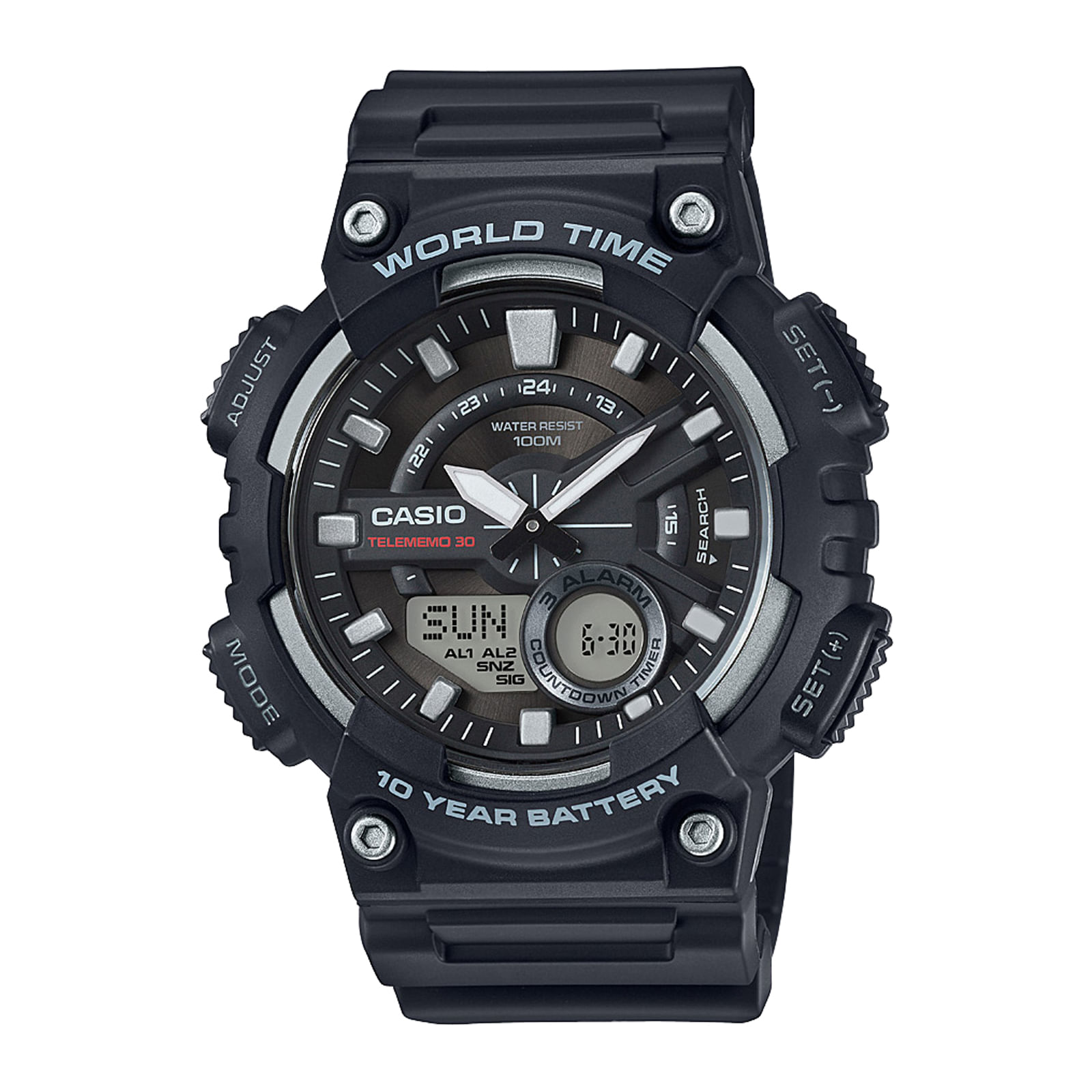 Reloj CASIO AEQ-110W-1A Resina Hombre Negro