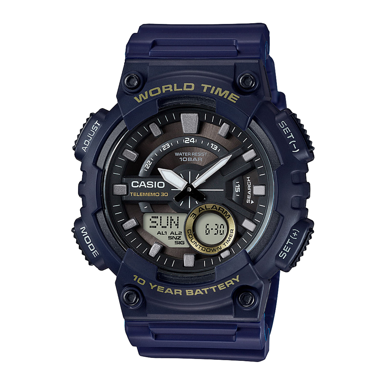 Reloj CASIO AEQ-110W-2A Resina Juvenil Azul