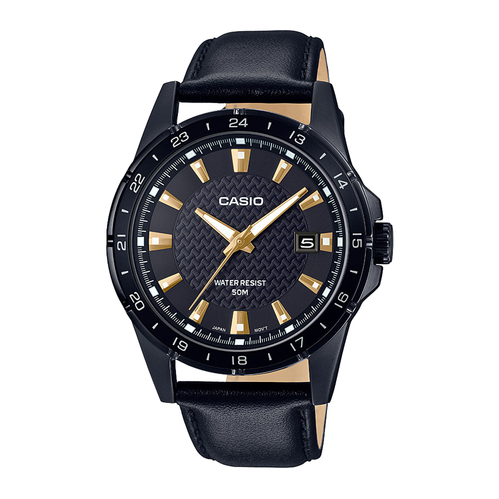 Reloj CASIO MTP-1290BL-1A1 Acero Hombre Negro