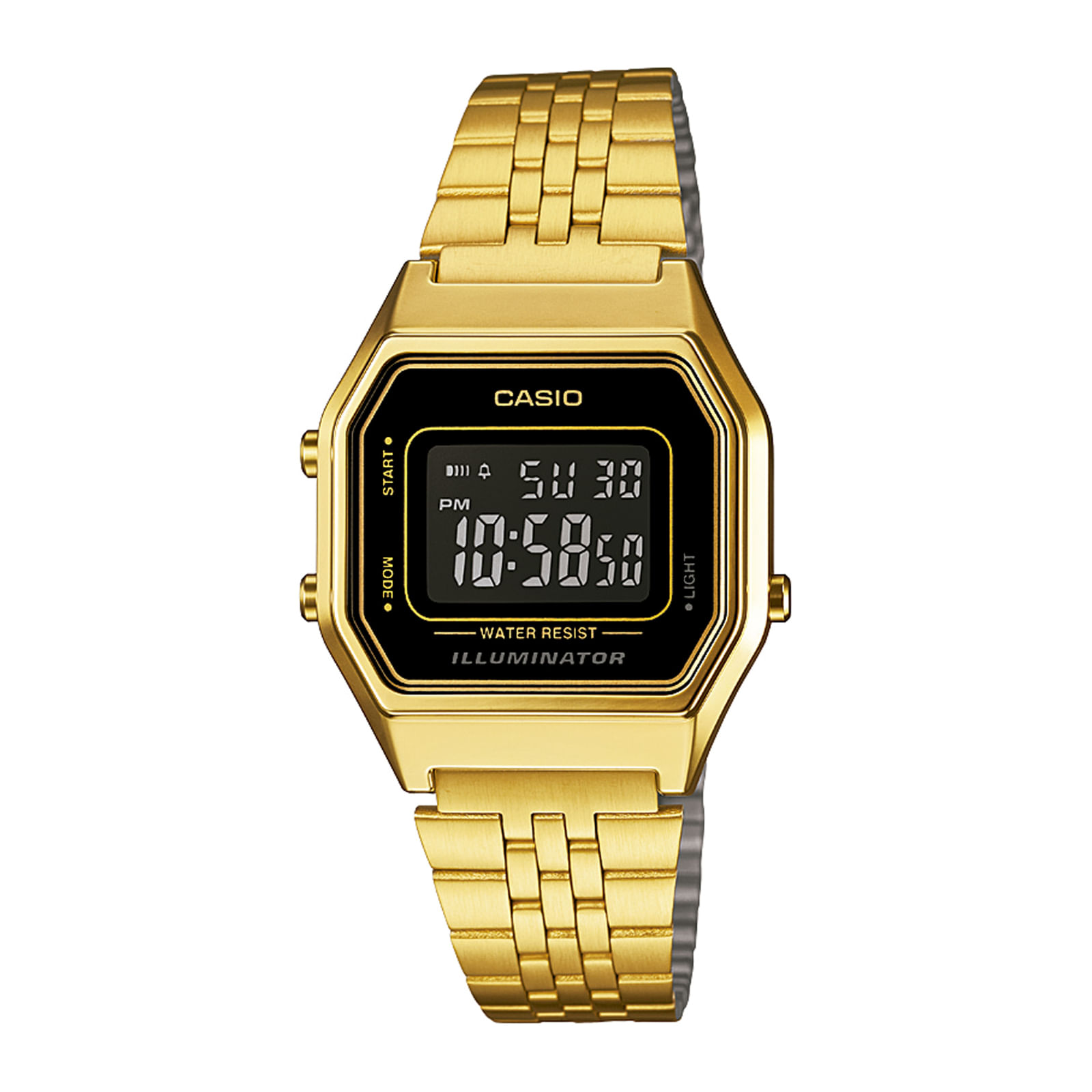 Reloj CASIO LA680WGA-1B Resina Juvenil Dorado