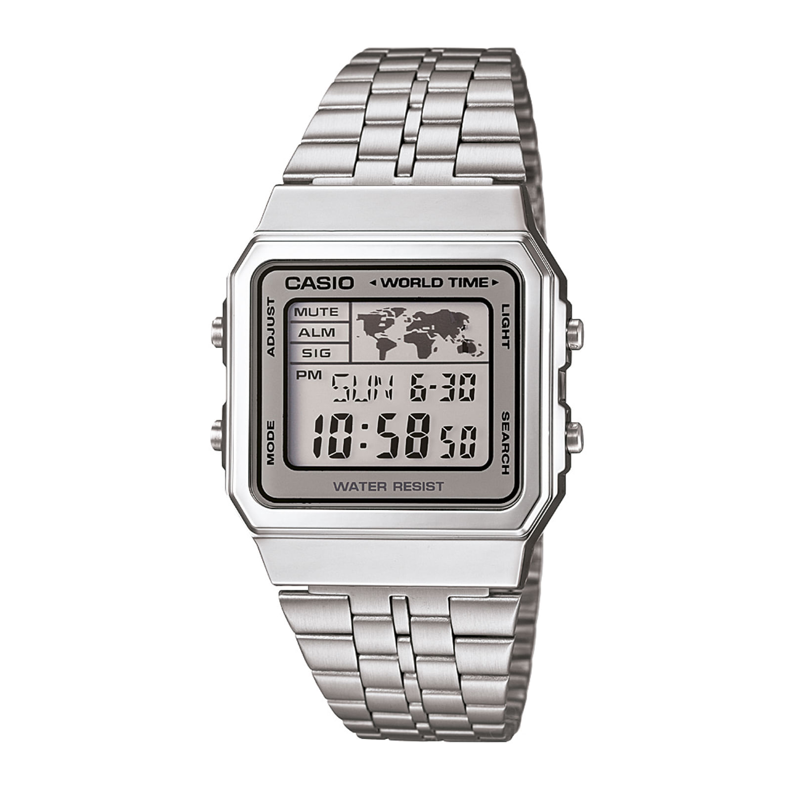 Reloj CASIO A500WA-7D Resina Unisex Plateado