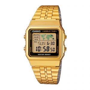 Reloj CASIO A500WGA-1D Resina Unisex Dorado