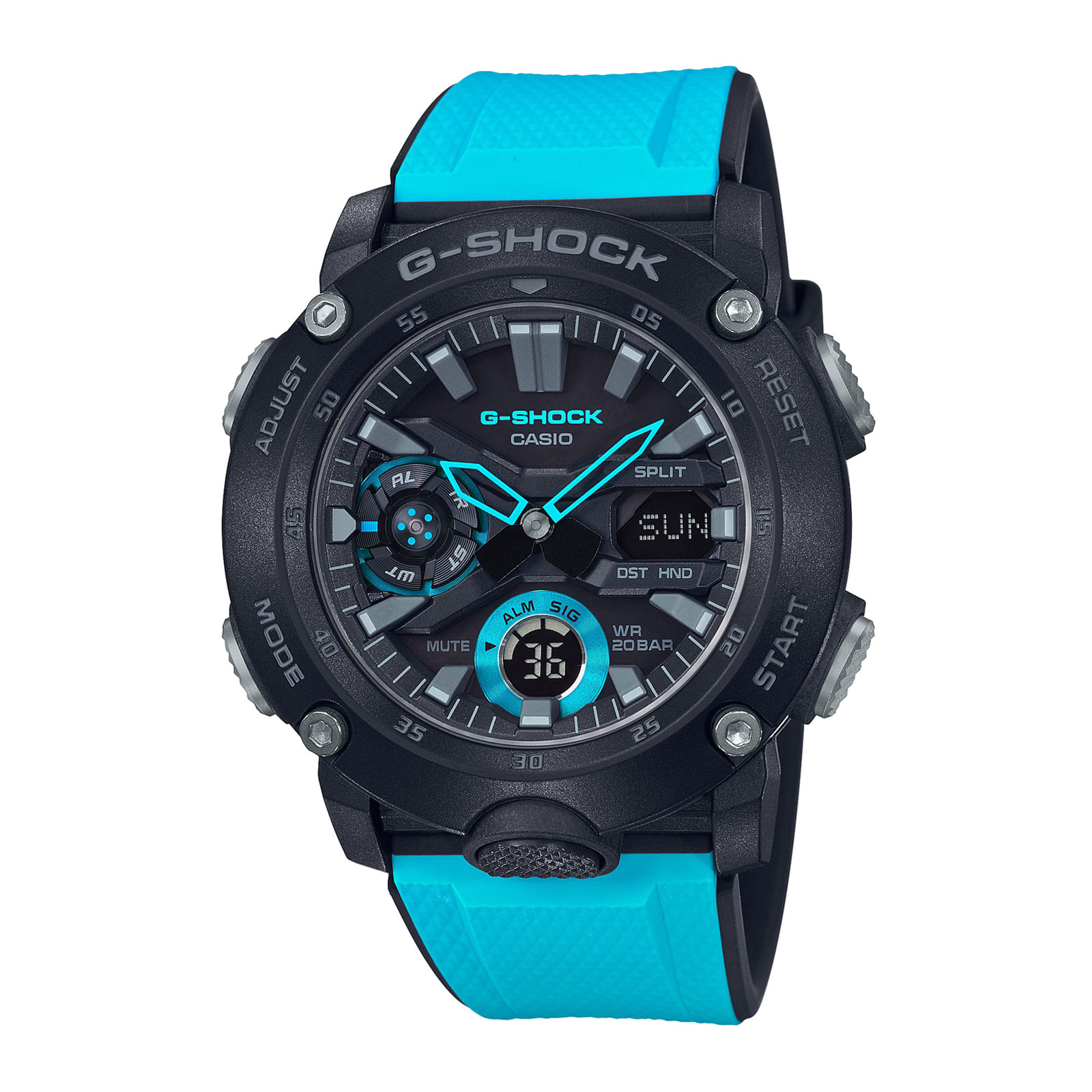 Reloj G-SHOCK GA-2000-1A2 Carbono/Resina Hombre Negro