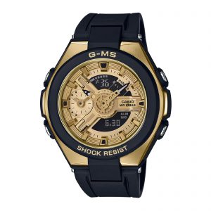 Reloj BABY-G MSG-400G-1A2 Resina/Acero Mujer Negro/Dorado