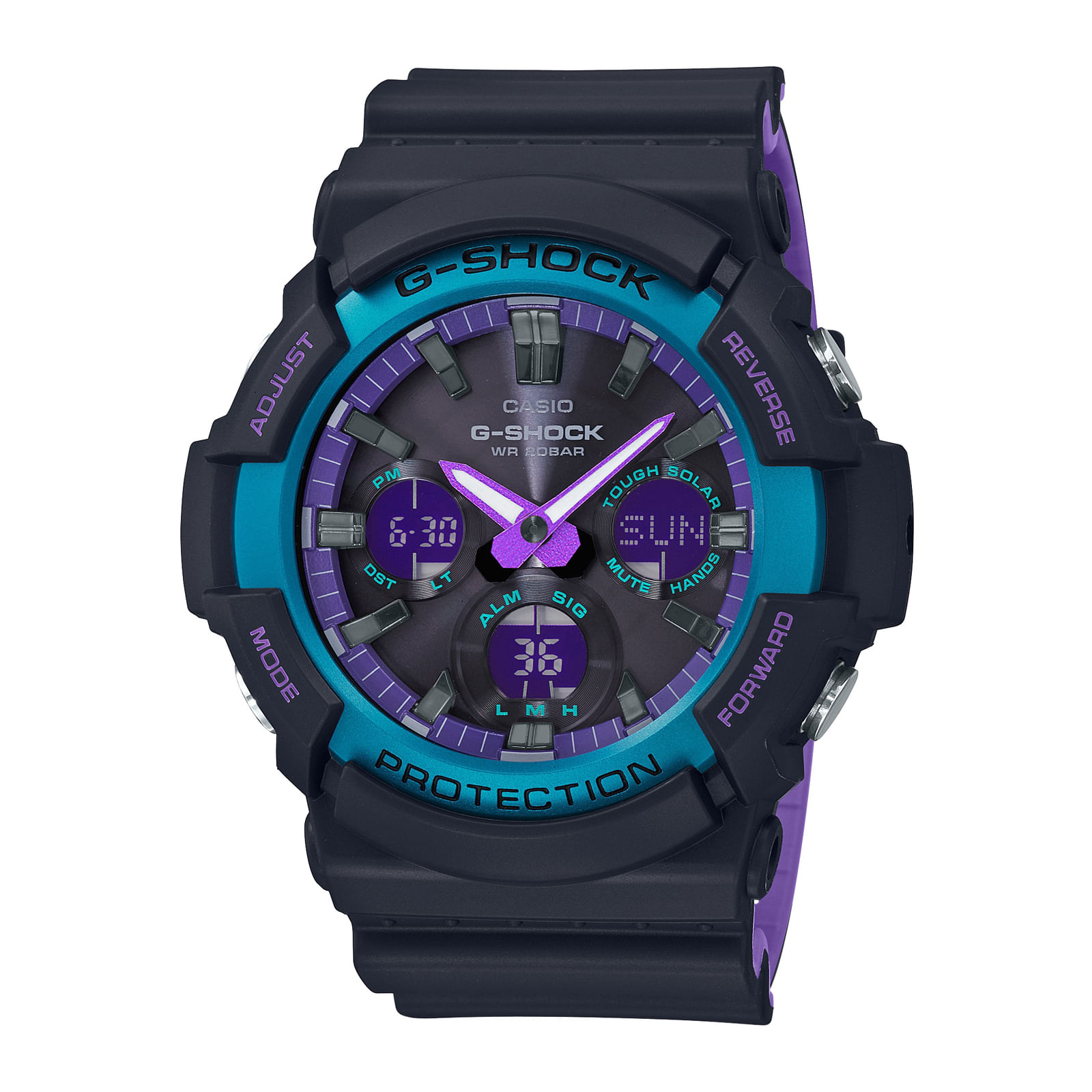 Reloj G-SHOCK GAS-100BL-1A Resina/Aluminio Hombre Negro