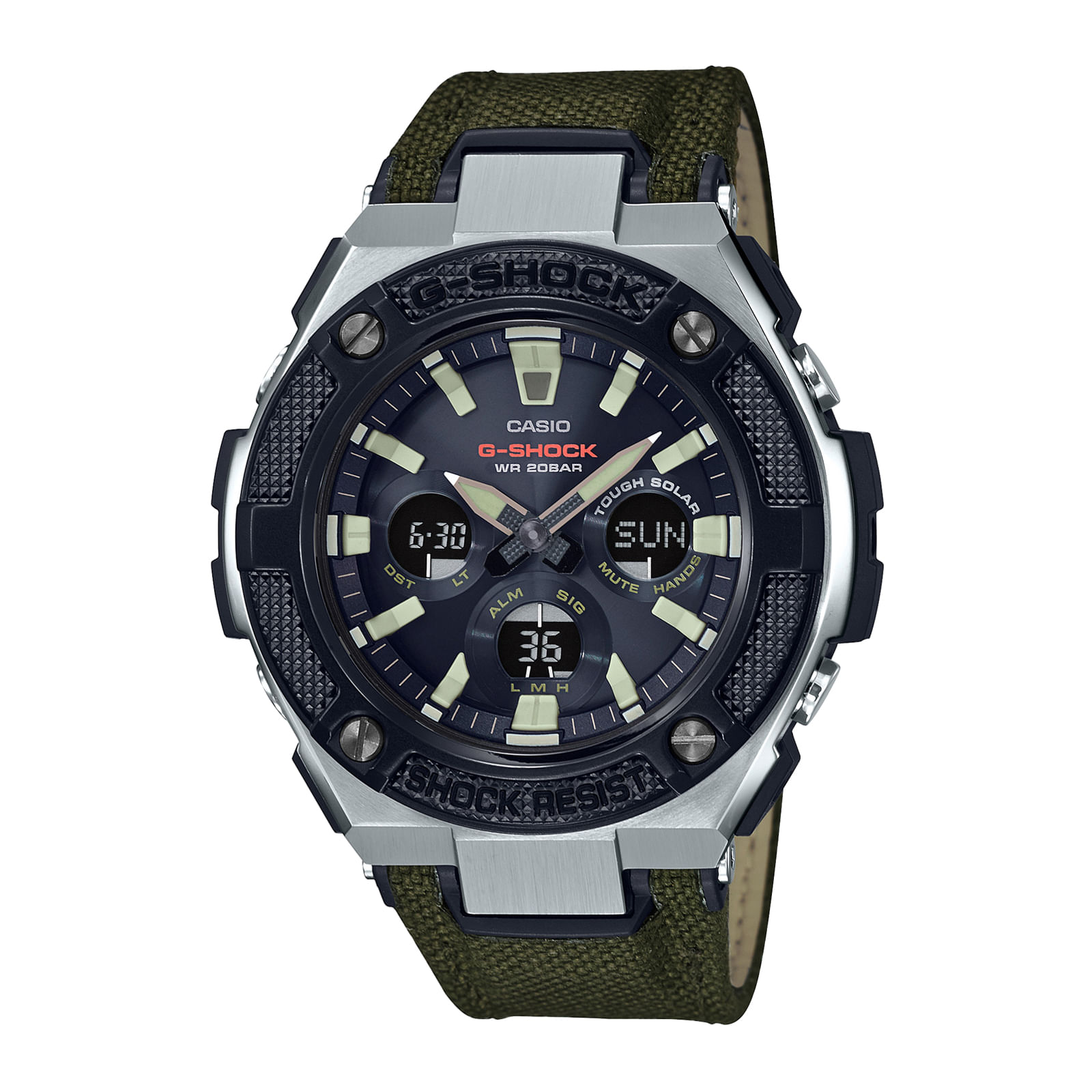 Reloj G-SHOCK GST-S330AC-3A Resina/Acero Hombre Negro/Plateado