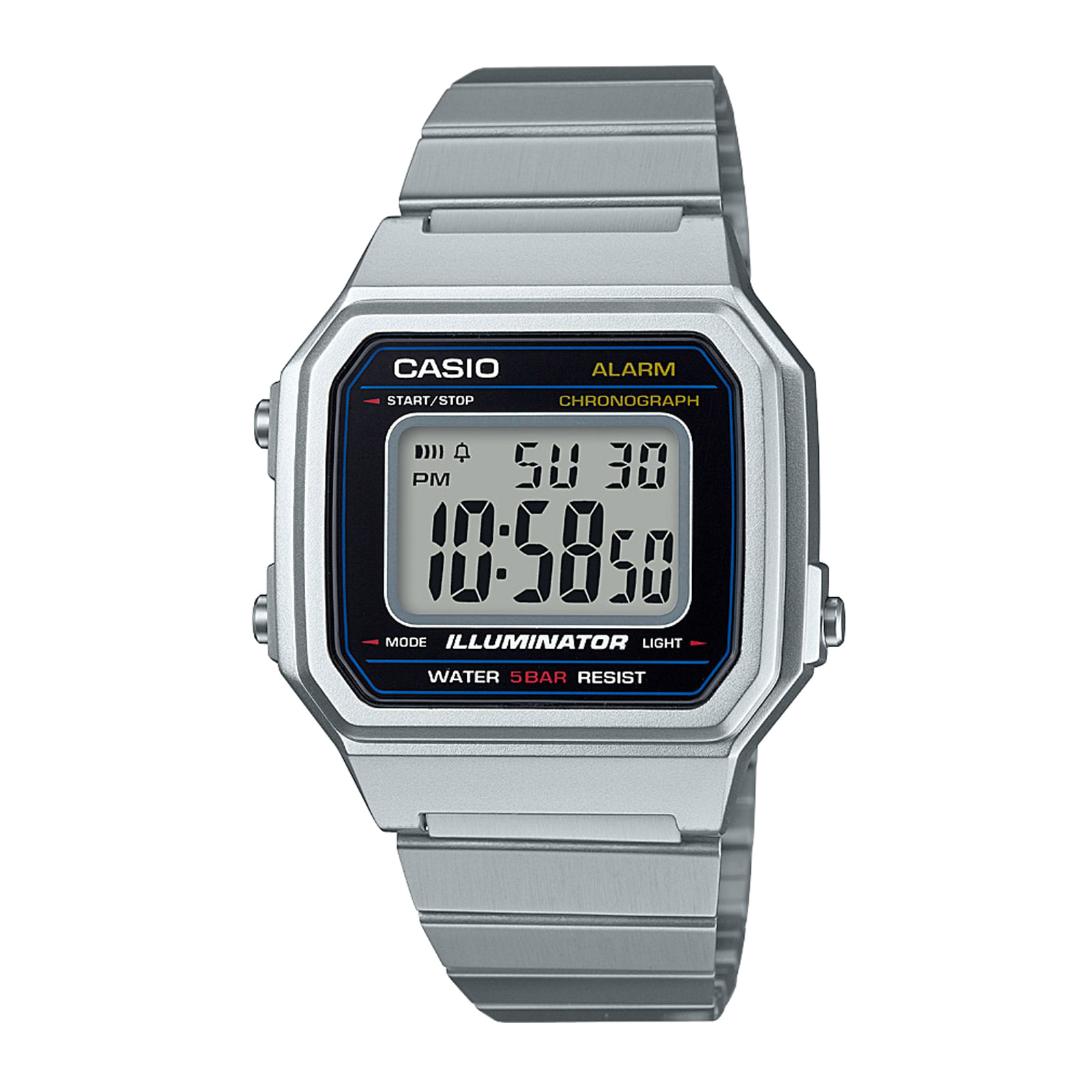 Reloj CASIO B650WD-1A Resina Unisex Plateado