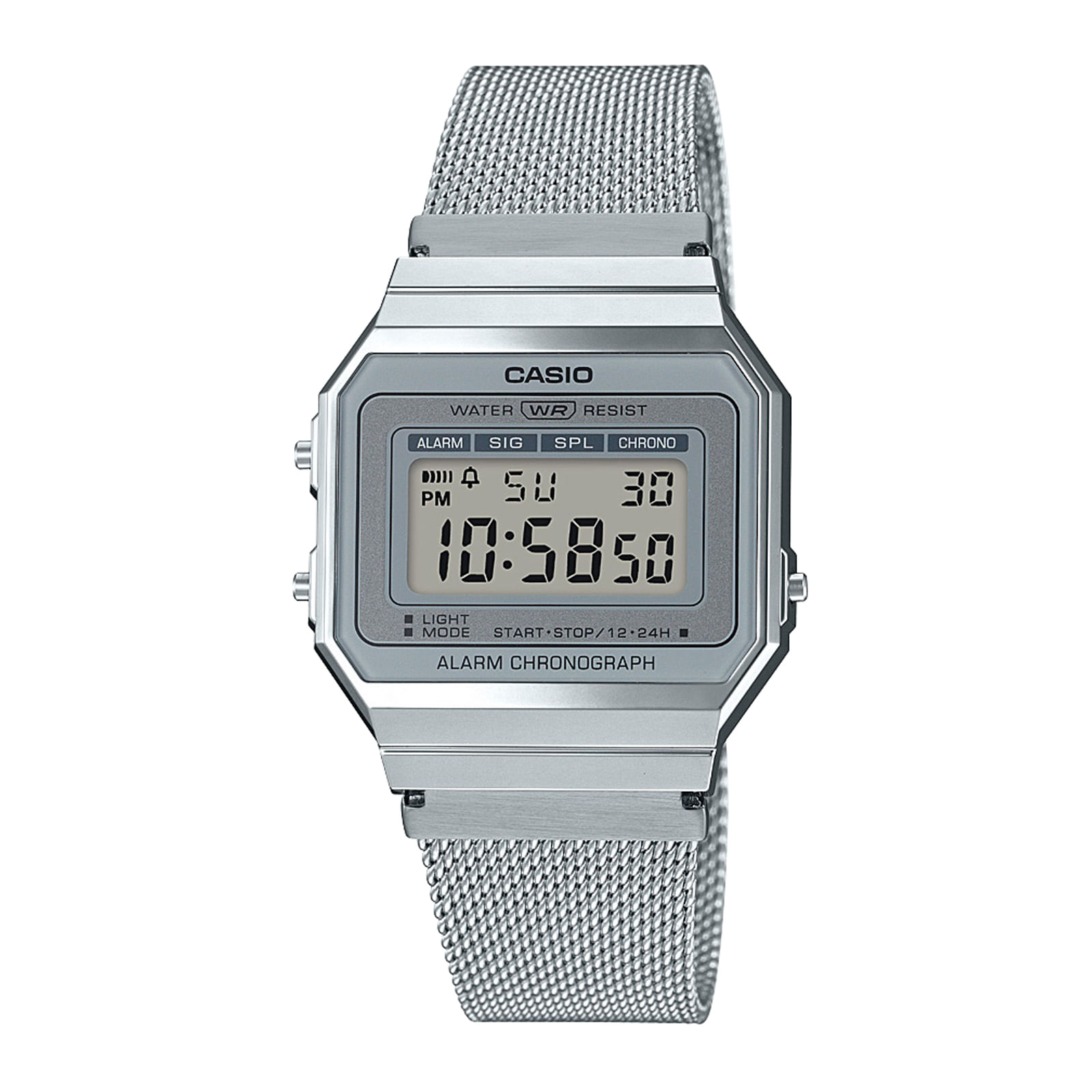 Reloj CASIO A700WM-7A Resina Unisex Plateado