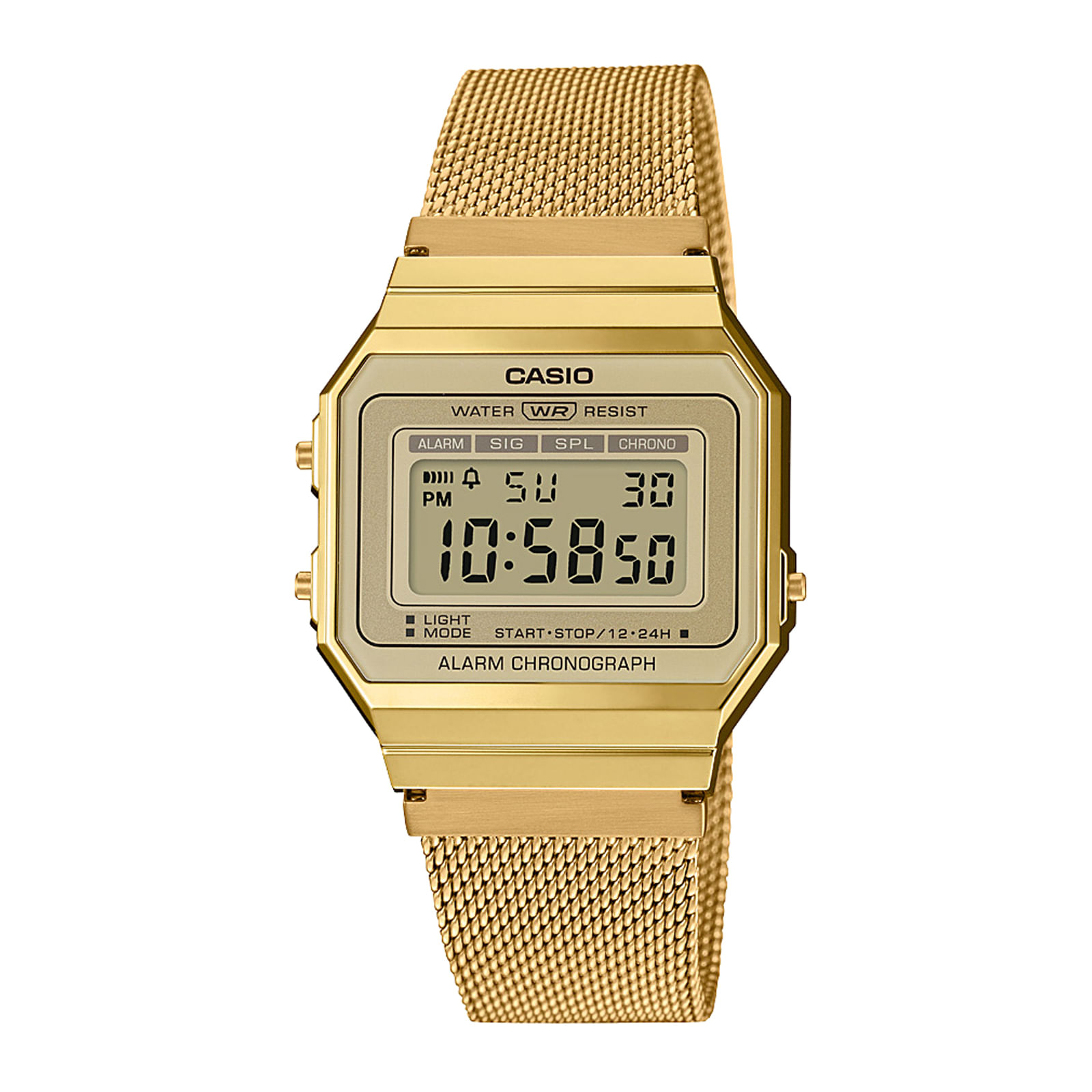 Reloj CASIO A700WMG 9A Resina Unisex Dorado Btime