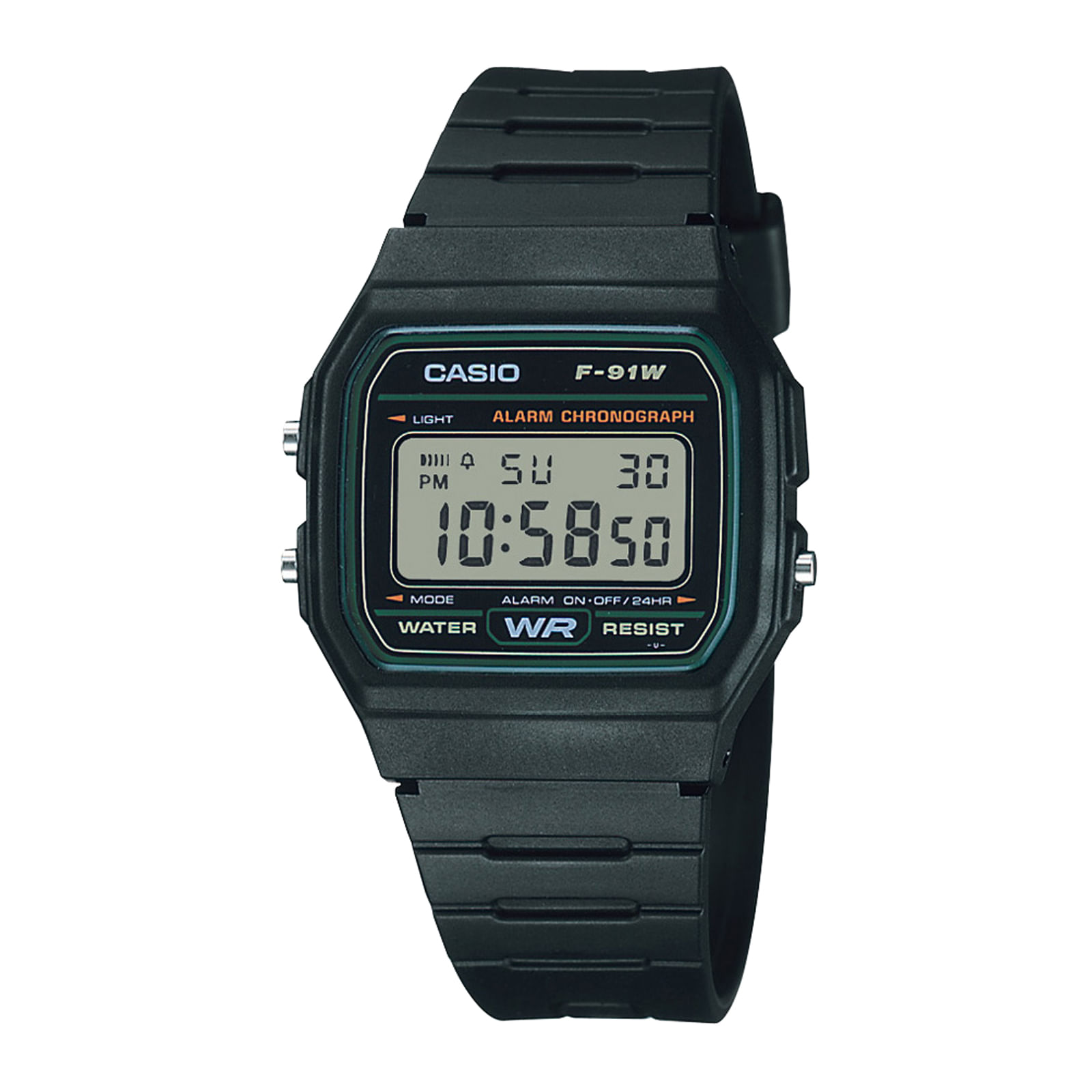 Reloj CASIO F-91W-3D Resina Hombre Negro