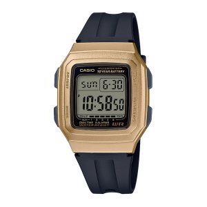 Reloj CASIO F-201WAM-9A Resina Juvenil Dorado