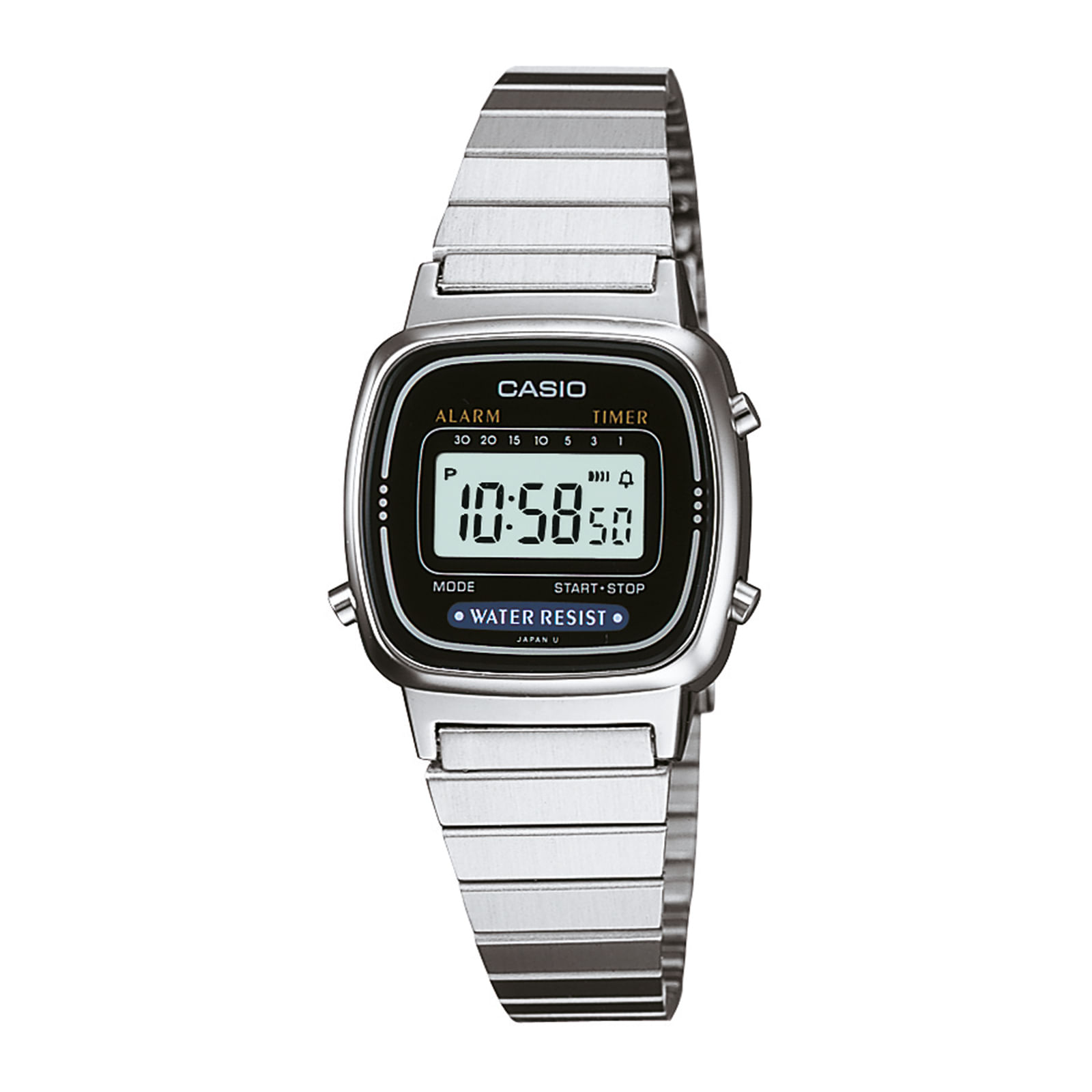 Reloj CASIO LA670WA-2D Resina Plateado - Btime