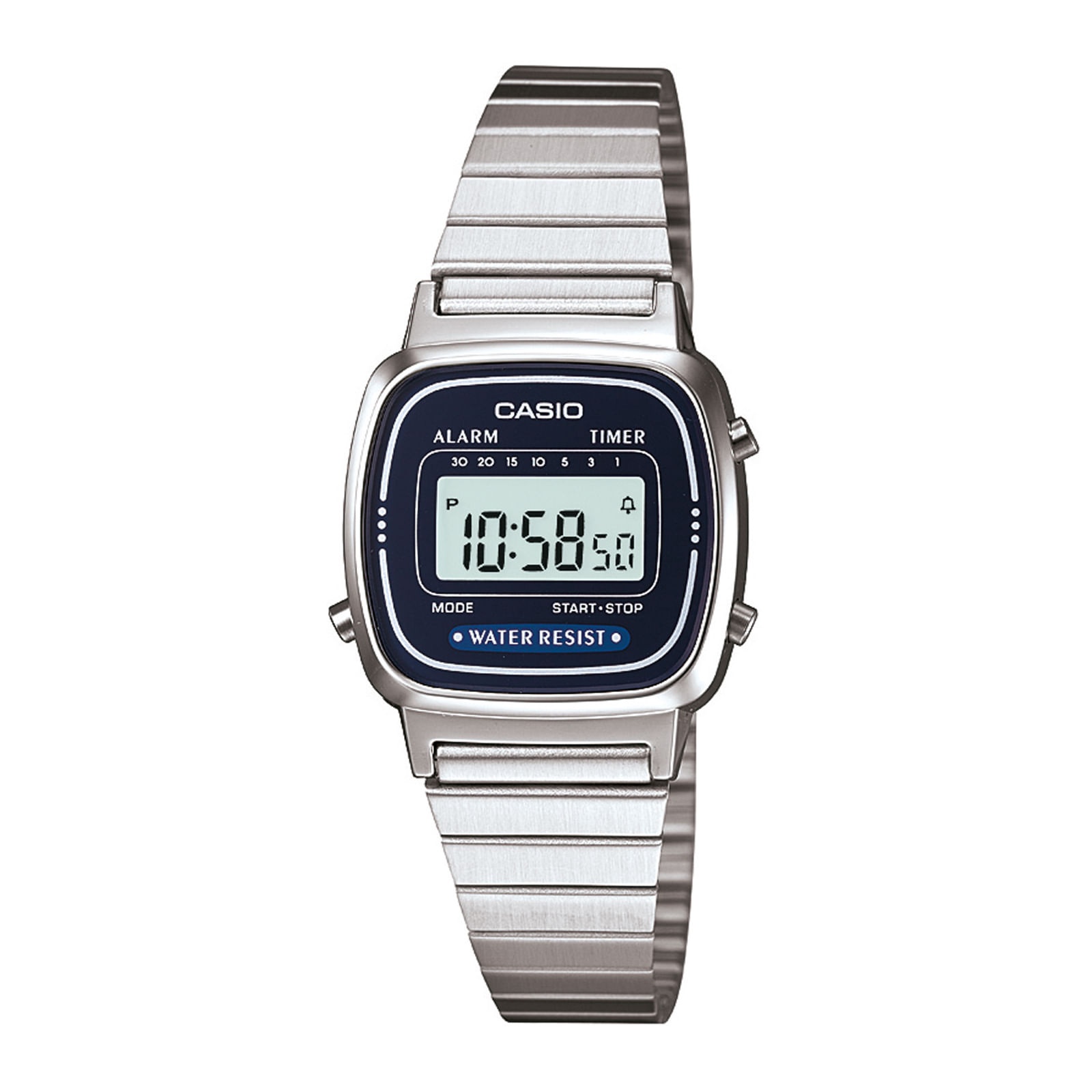 Proscrito motor Marina Reloj CASIO LA670WA-1D Resina Mujer Plateado - Btime