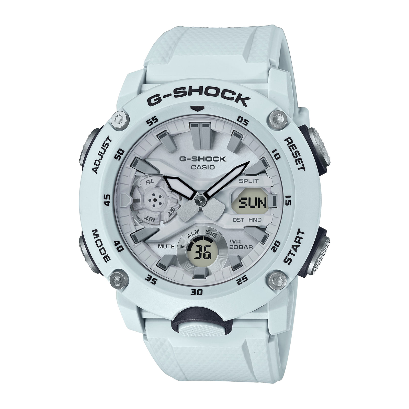Reloj G-SHOCK GA-2000S-7A Carbono/Resina Hombre Blanco
