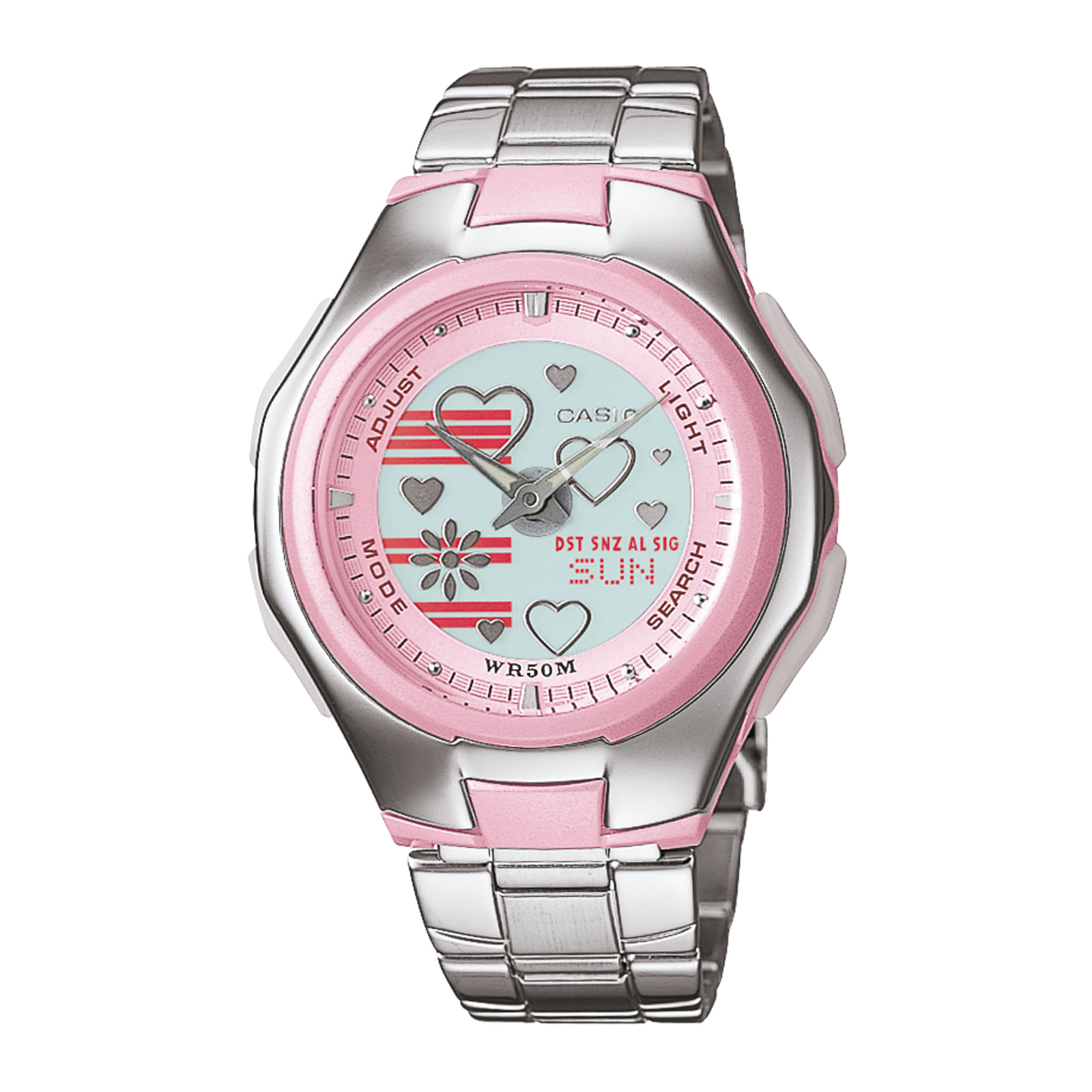 Reloj CASIO LCF 10D 4A Resina Acero Mujer Plateado Btime