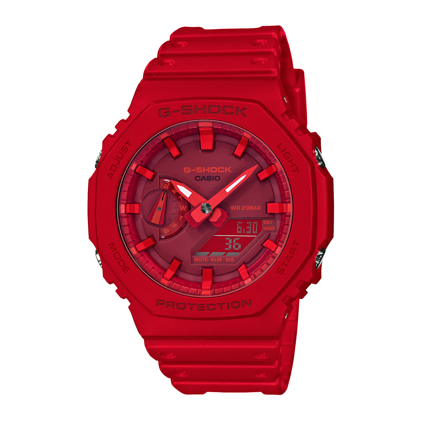 Reloj G-SHOCK GA-2100-4A Carbono/Resina Hombre Rojo