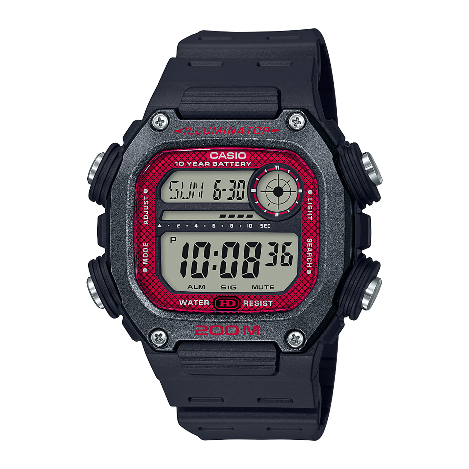 Reloj CASIO DW-291H-1B Resina Juvenil Negro