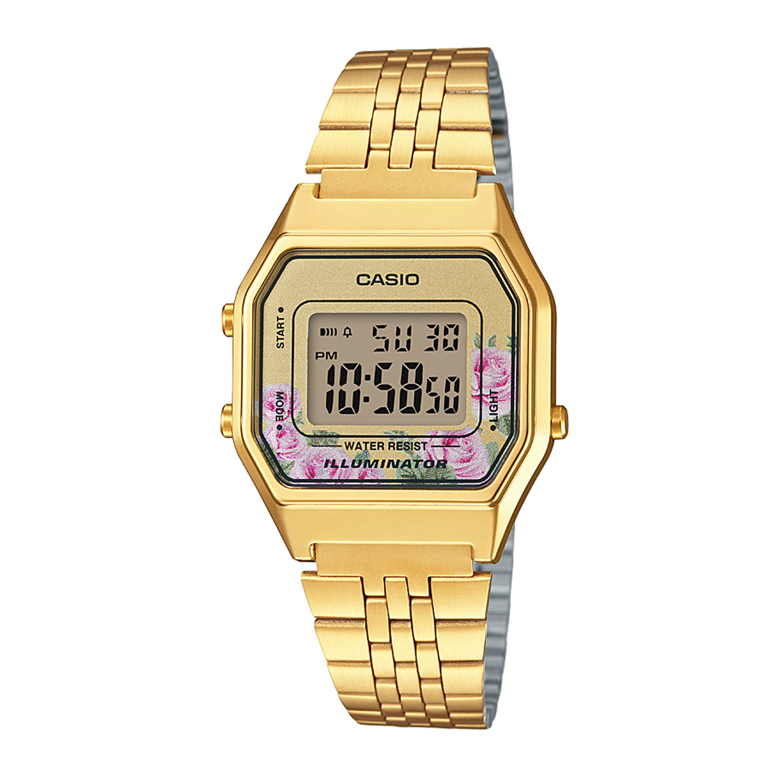 Reloj CASIO LA680WGA-4C Resina Juvenil Dorado