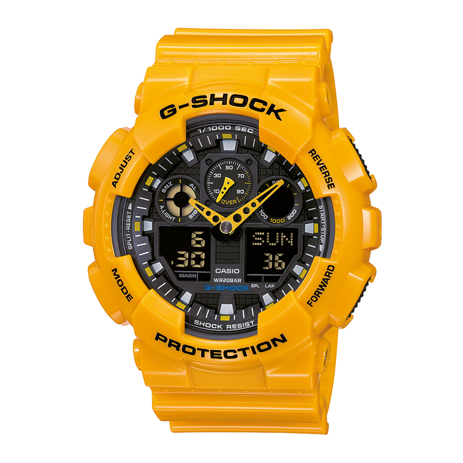 Reloj G-SHOCK GA-100A-9A Resina Hombre Amarillo