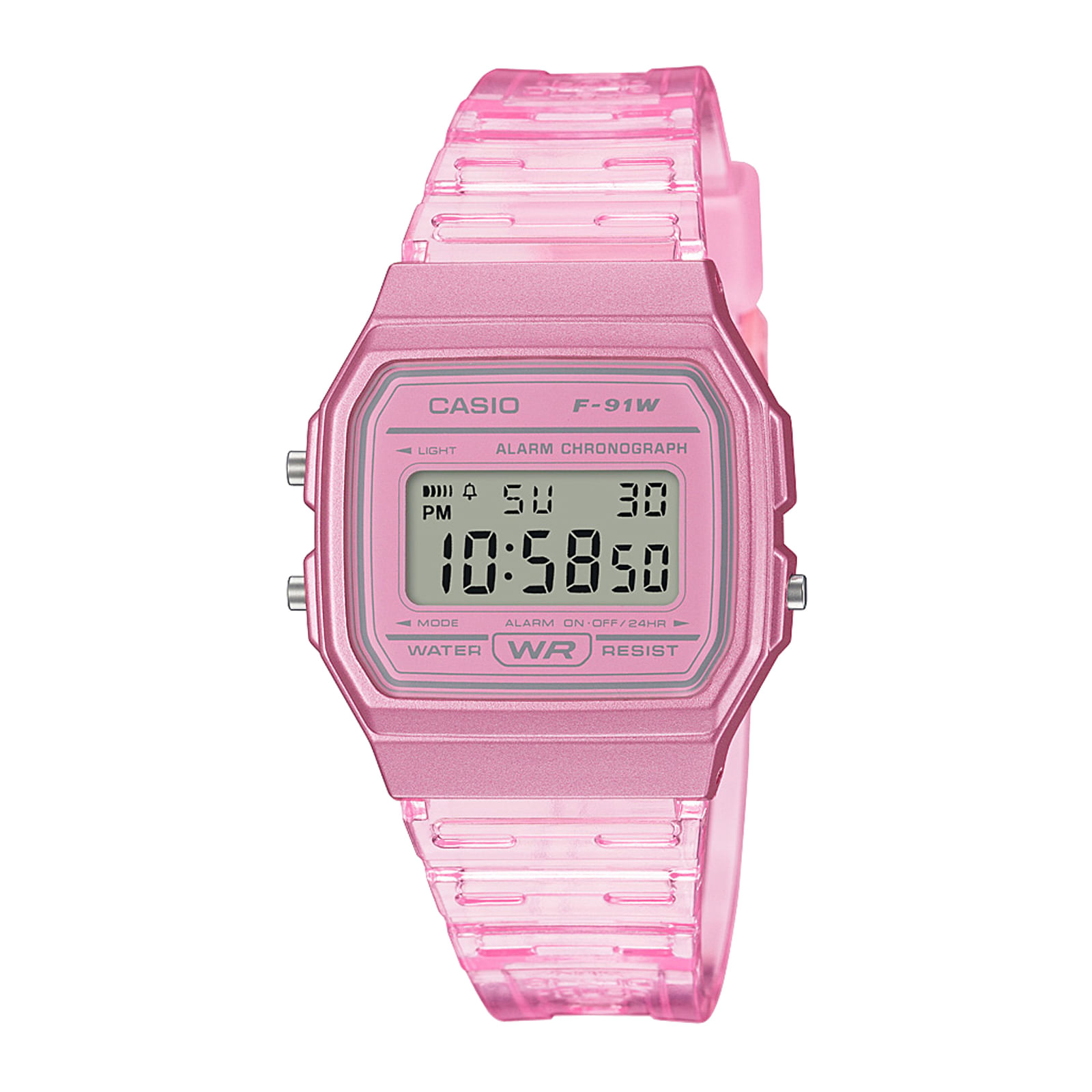 Reloj CASIO F-91WS-4D Resina Juvenil Rosado - Btime