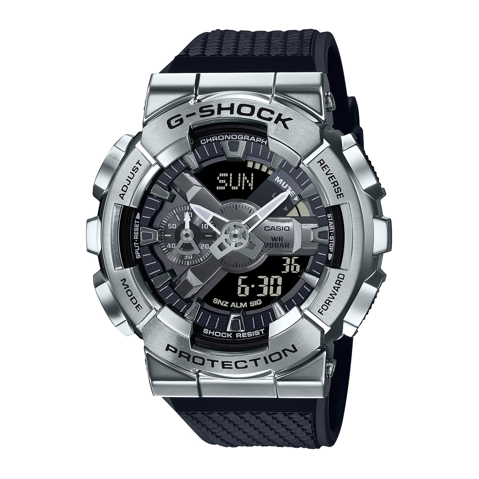 Reloj G-SHOCK GM-110-1A Resina/Acero Hombre Plateado