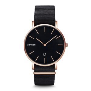 Reloj MILLNER Hallfield · Black Fabric Acero Mujer