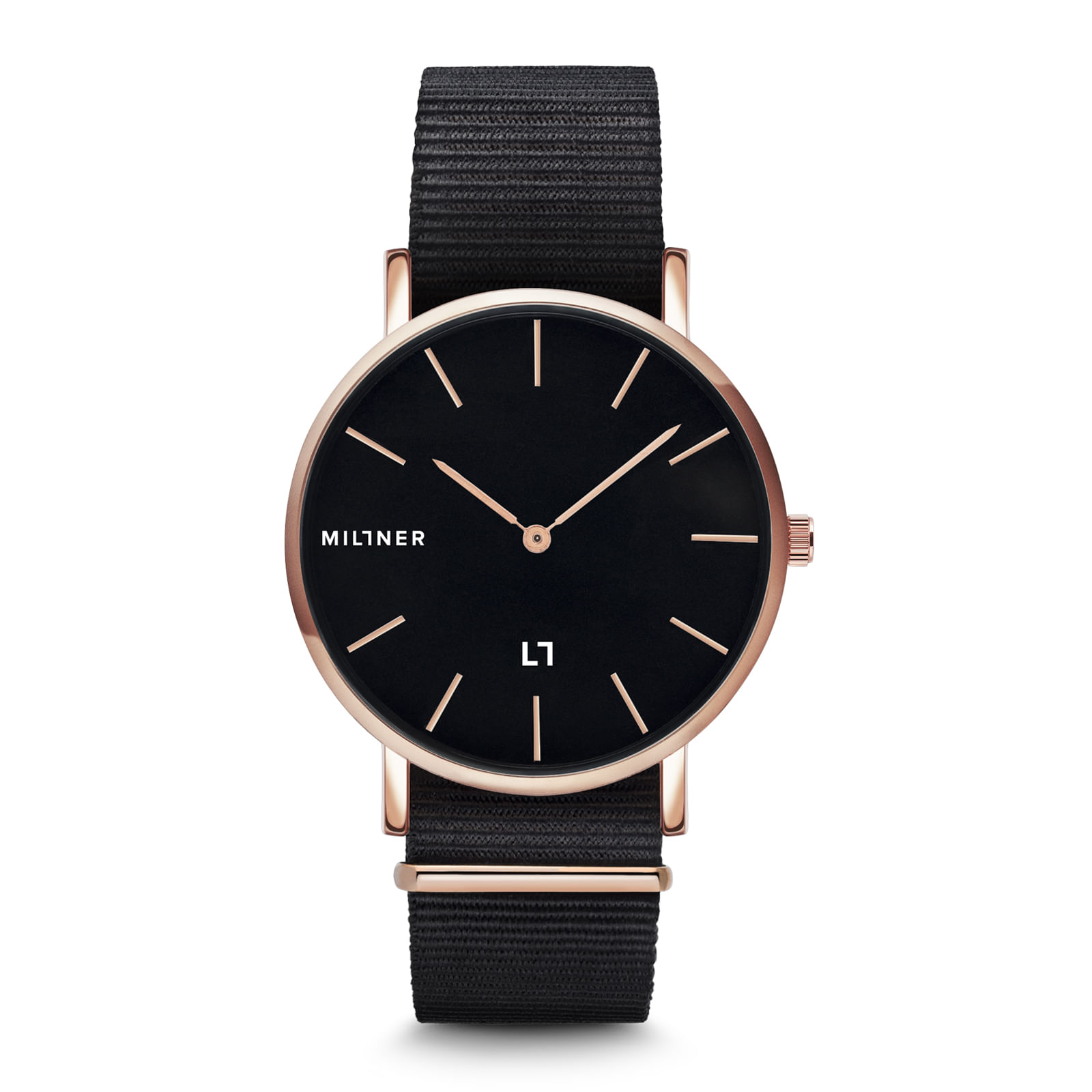 Reloj MILLNER Hallfield · Black Fabric Acero Mujer