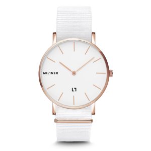 Reloj MILLNER Hallfield S · White Fabric Acero Mujer