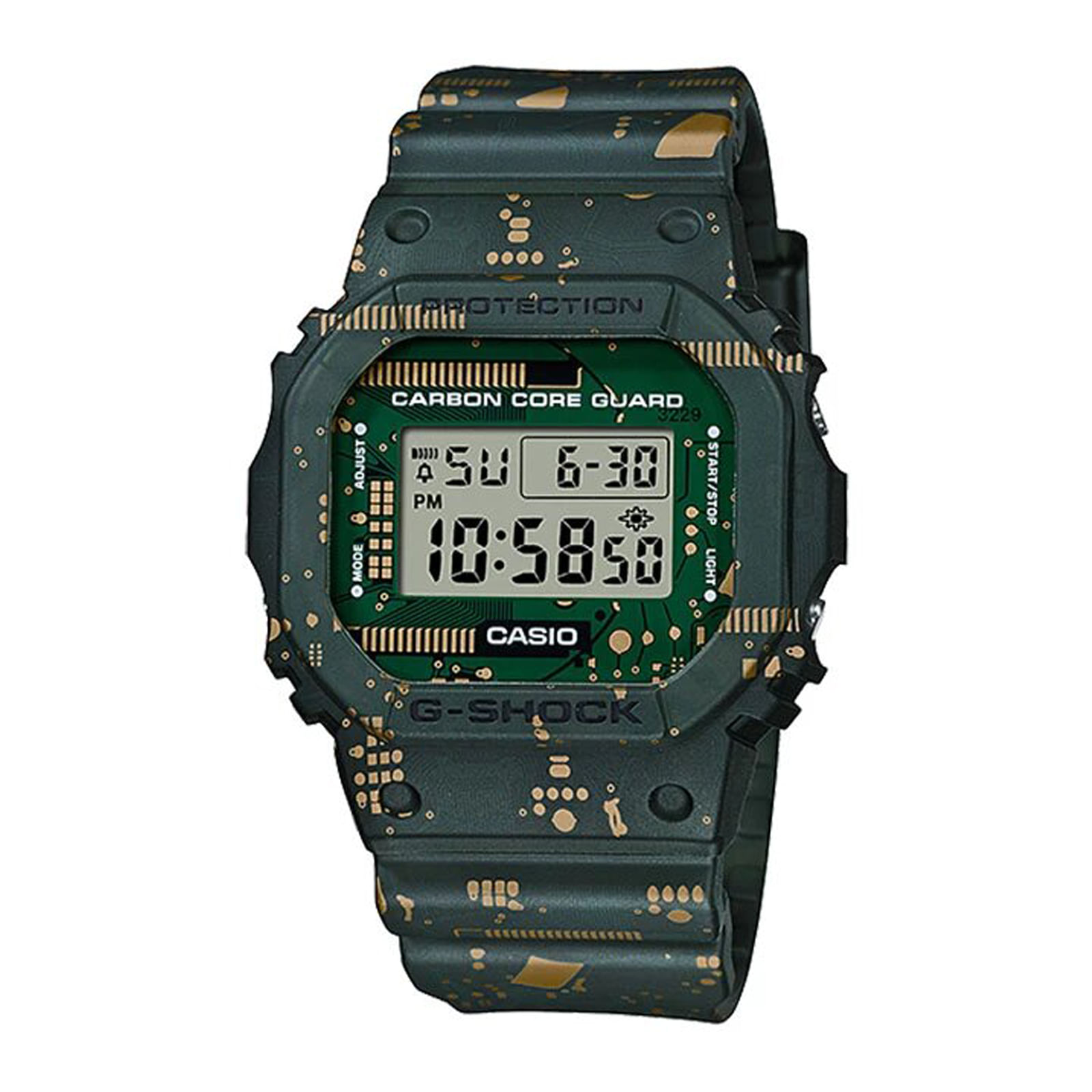 Reloj G-SHOCK DWE-5600CC-3D Carbono/Resina Hombre Verde