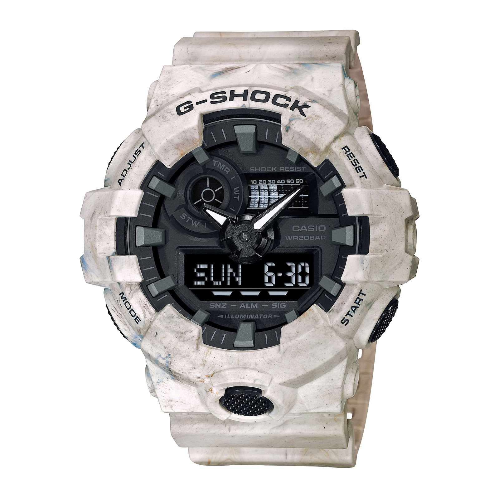 Reloj G-SHOCK GA-700WM-5A Resina Hombre Blanco