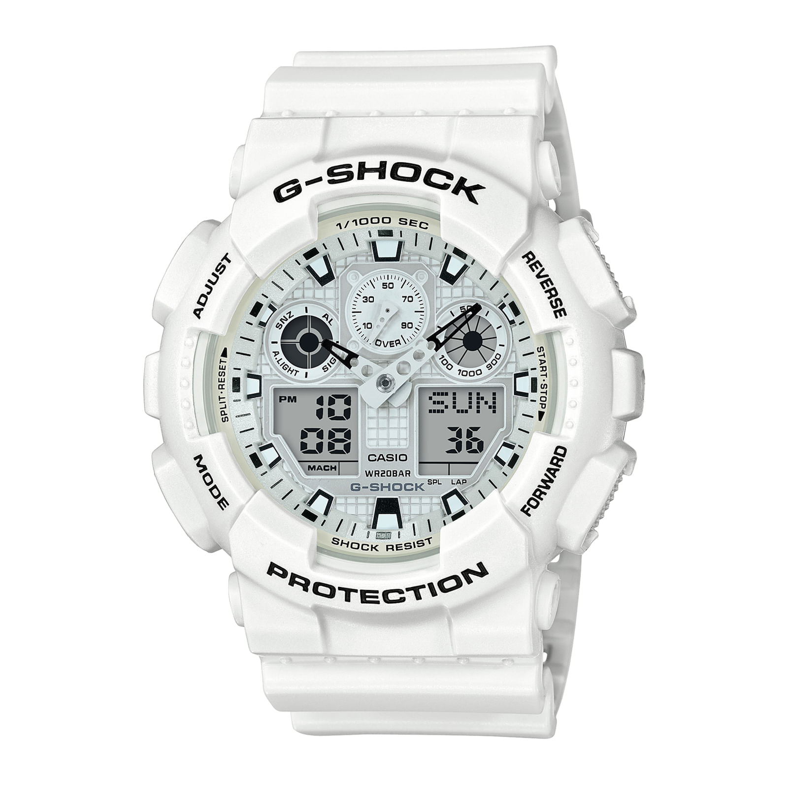 Reloj G-SHOCK GA-100MW-7A Resina Hombre Blanco