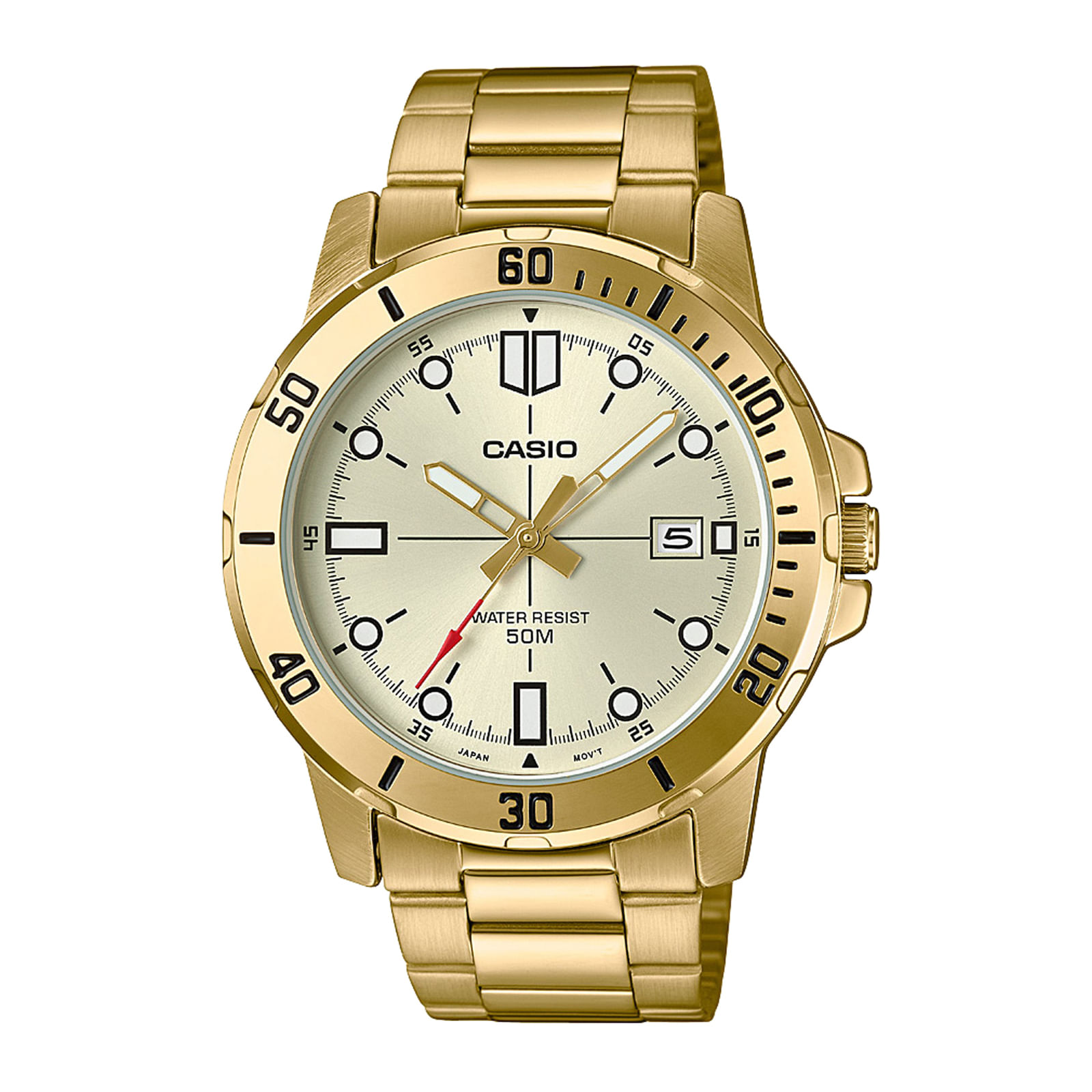 Reloj CASIO MTP-VT01G-7B Acero Hombre Dorado - Btime