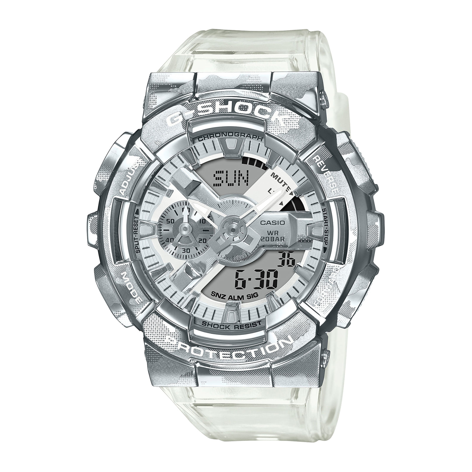 Reloj Casio digital plateado unisex camuflaje