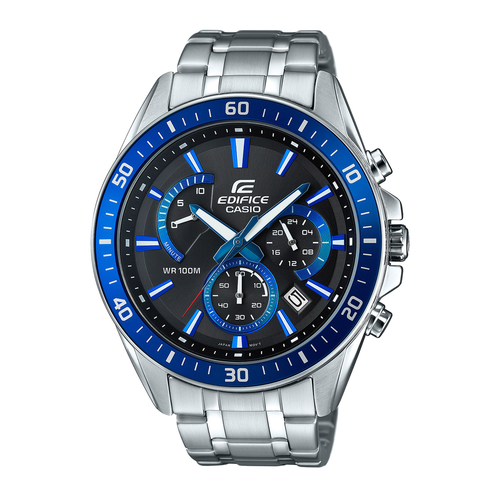 Reloj Edifice Casio Hombre Analógico Plateado y Blanco EFR-S108D-7AVUEF