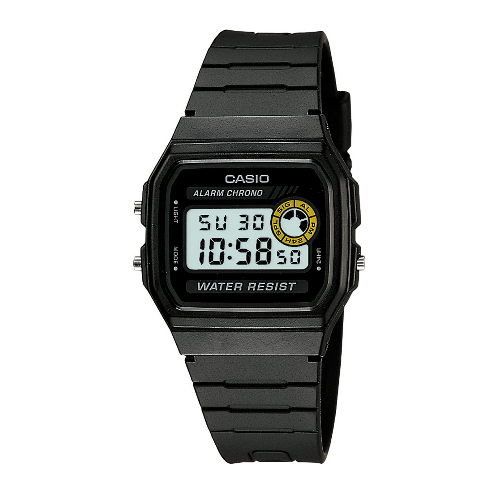 Reloj CASIO F-94WA-8D Resina Juvenil Negro