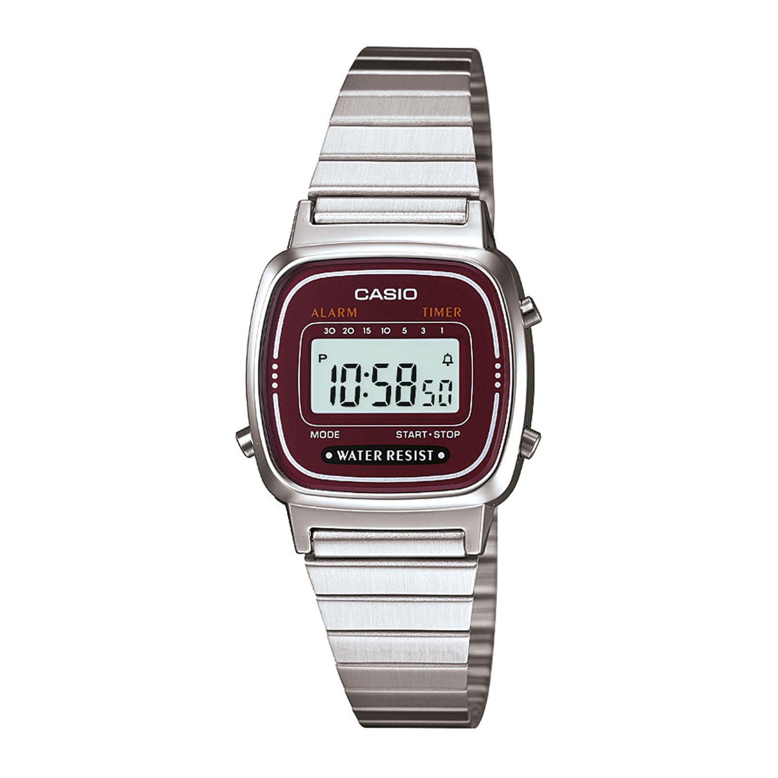 Reloj CASIO LA670WEM-7D Resina Mujer Plateado - Btime