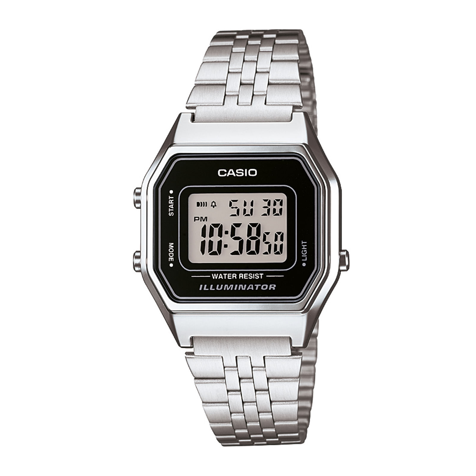 Reloj CASIO LA680WA-1D Resina Juvenil Plateado