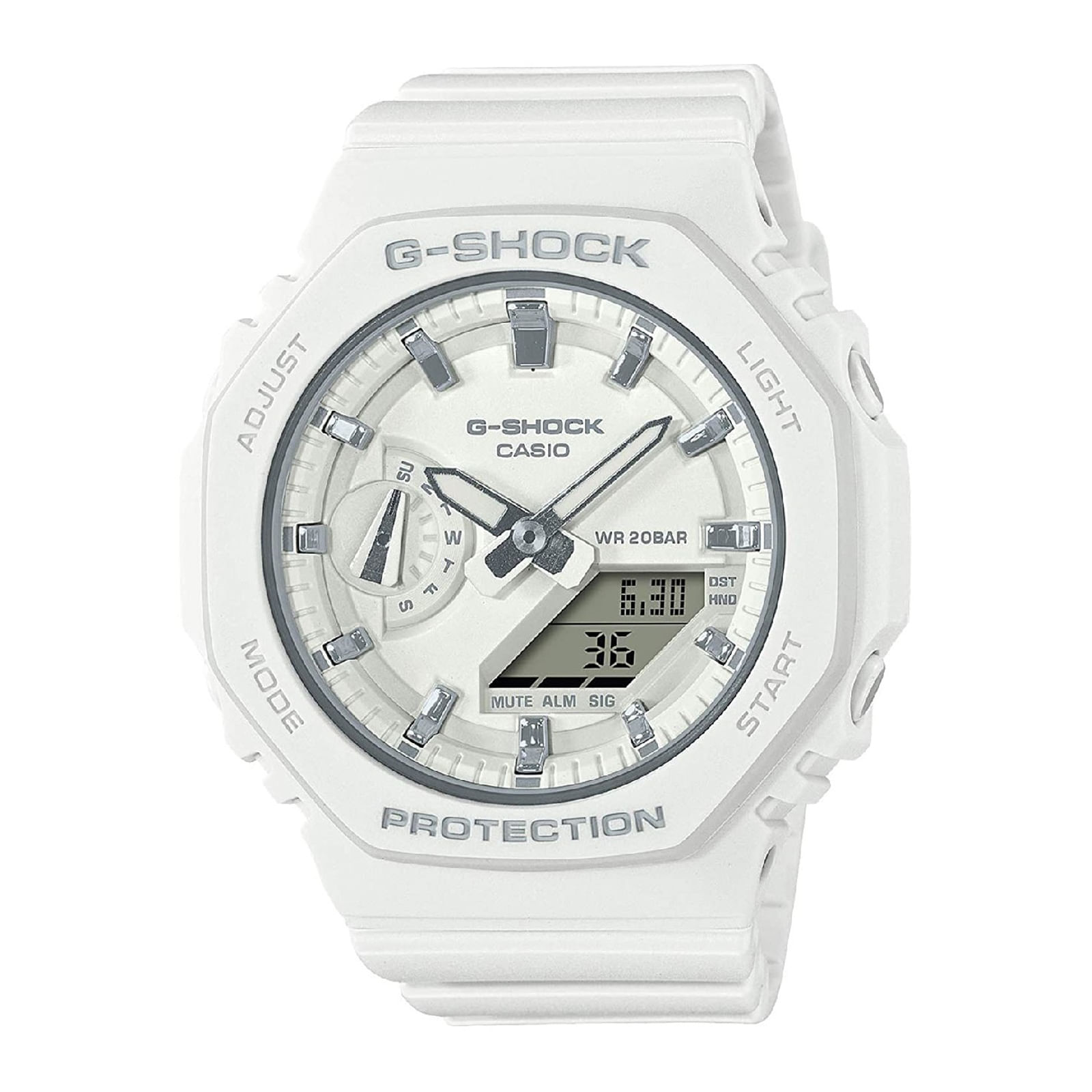 Reloj G-SHOCK GMA-S2100-7A Carbono/Resina Mujer Blanco