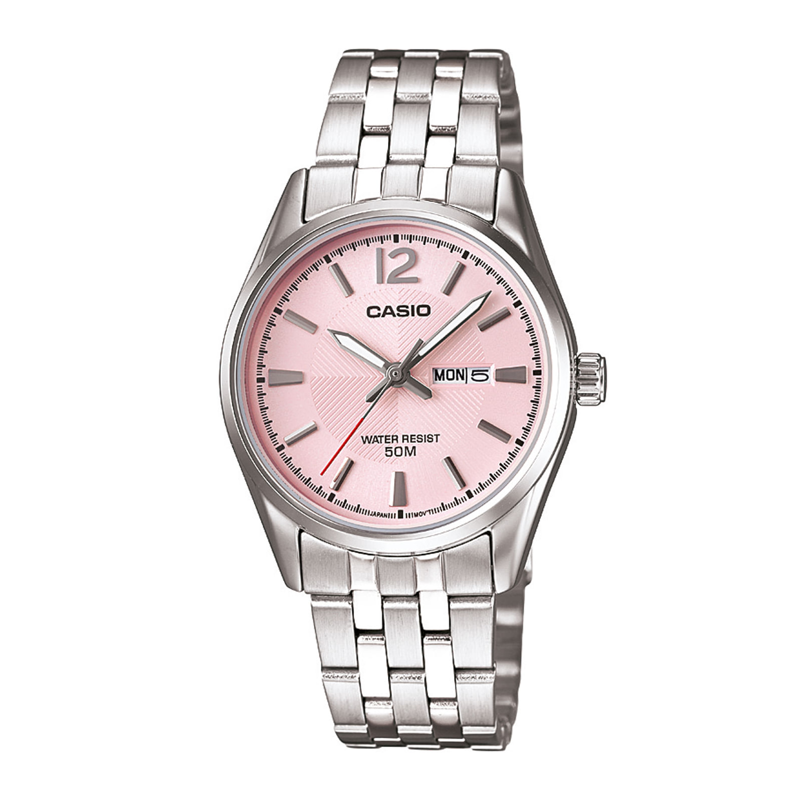 Casio Reloj analógico de acero inoxidable LTP-V004D-1B para mujer, Reloj  analógico, movimiento de cuarzo