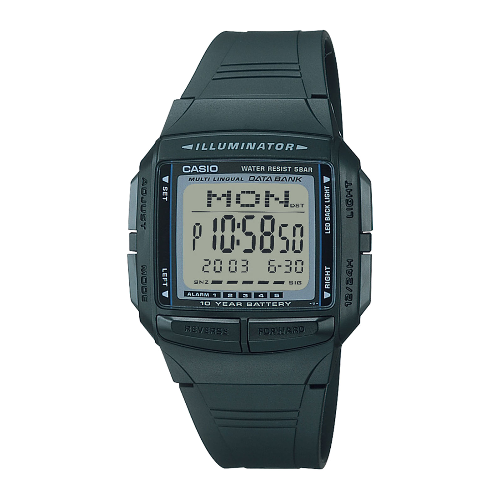 Reloj CASIO DB-36-1A Resina Hombre Negro