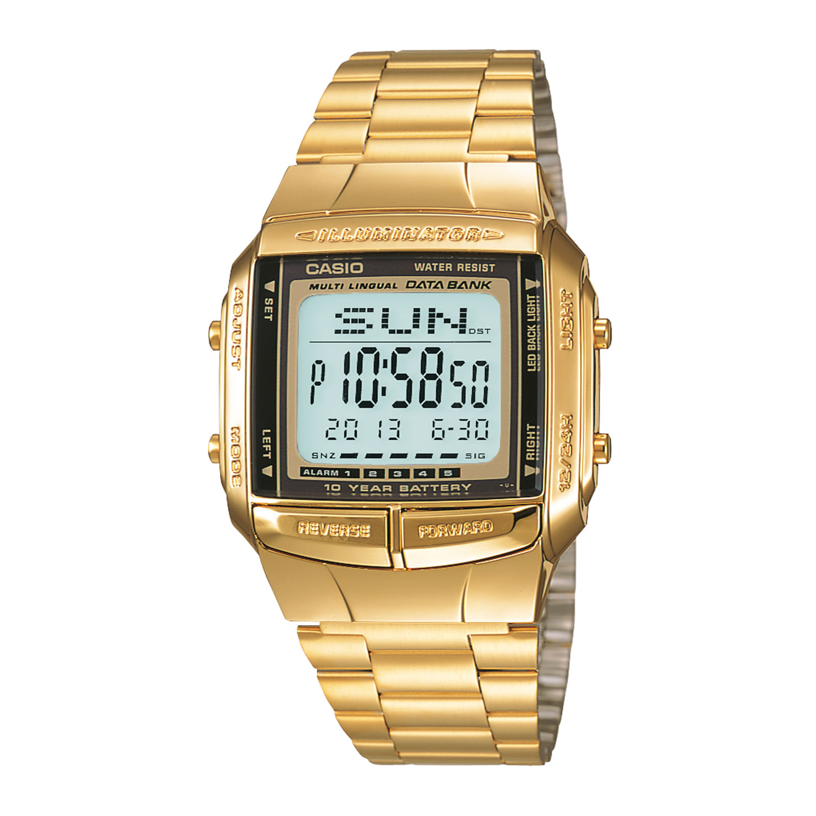 Reloj CASIO DB-360G-9A Resina/Acero Hombre Dorado