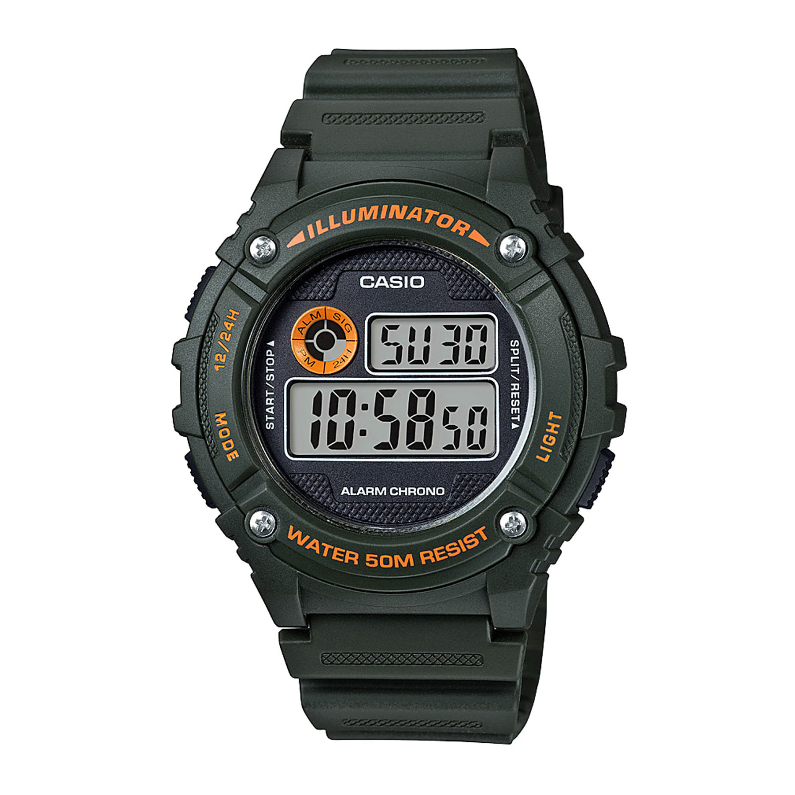 Reloj CASIO W-216H-3B Resina Hombre Verde